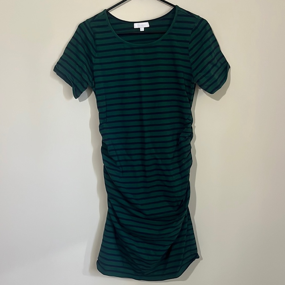 Striped maternity dress